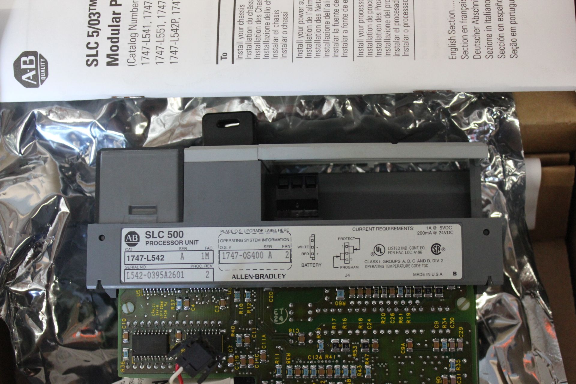 ALLEN BRADLEY PLC CPU PROCESSOR - Image 2 of 3