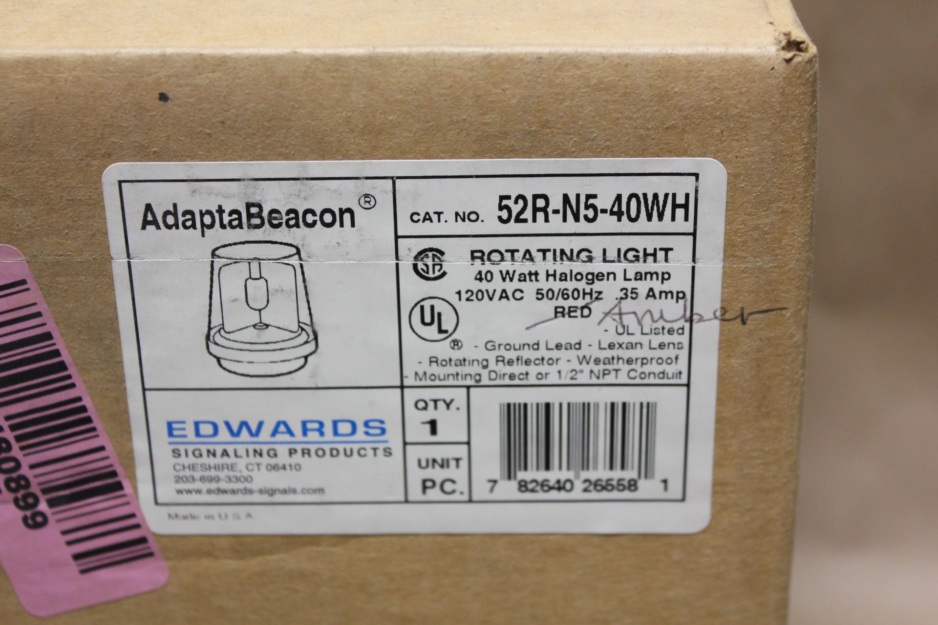 NEW EDWARDS ADAPTABEACON ROTATING SAFETY LIGHT - Image 2 of 2