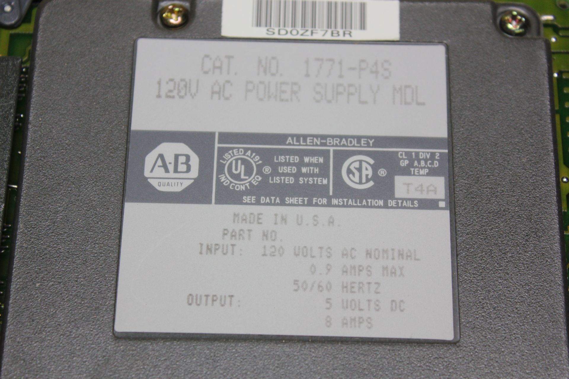 ALLEN BRADLEY 8 SLOT PLC RACK WITH MODULES - Image 3 of 11