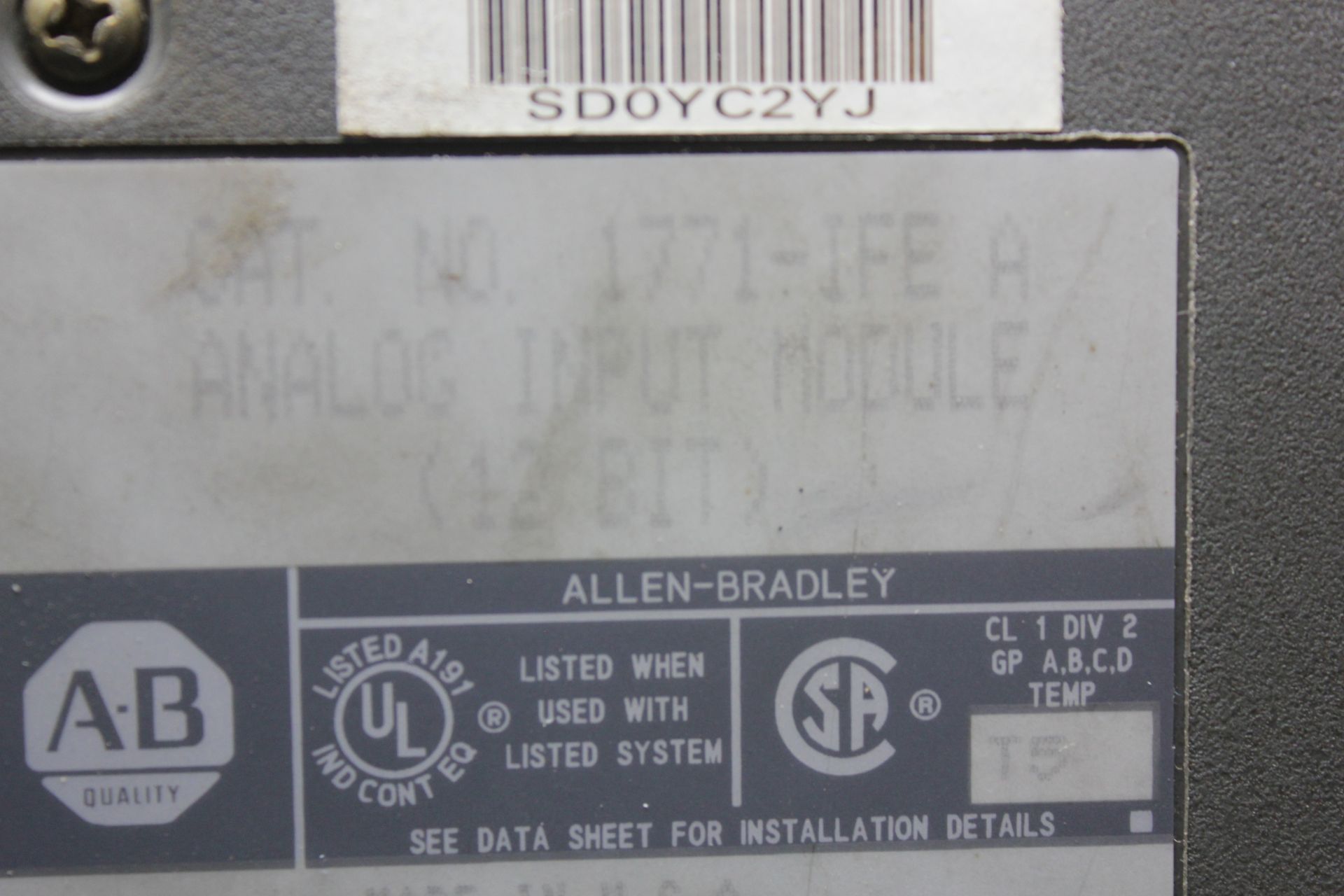 ALLEN BRADLEY 8 SLOT PLC RACK WITH MODULES - Image 7 of 11