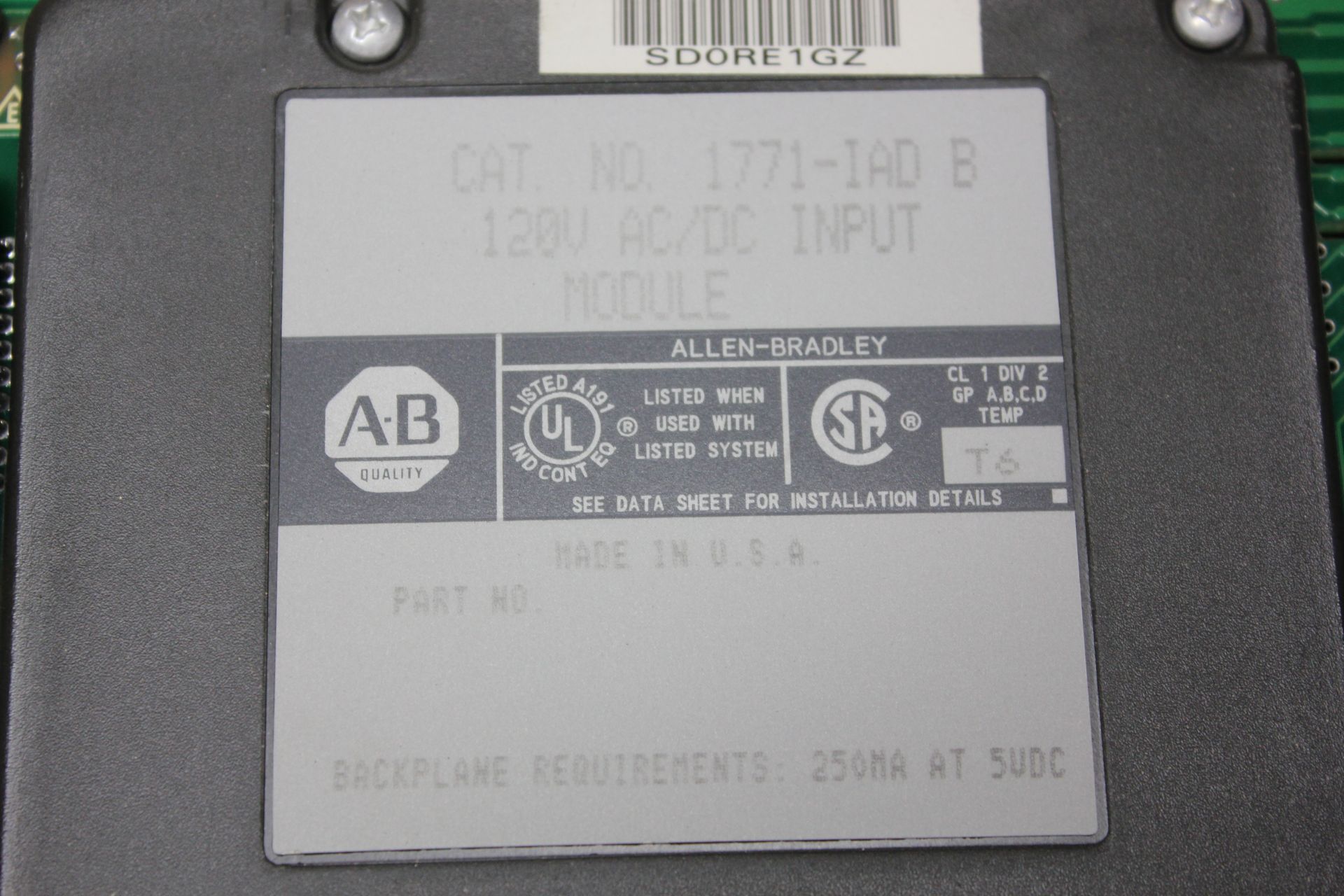 ALLEN BRADLEY 16 SLOT PLC RACK WITH MODULES - Image 10 of 14