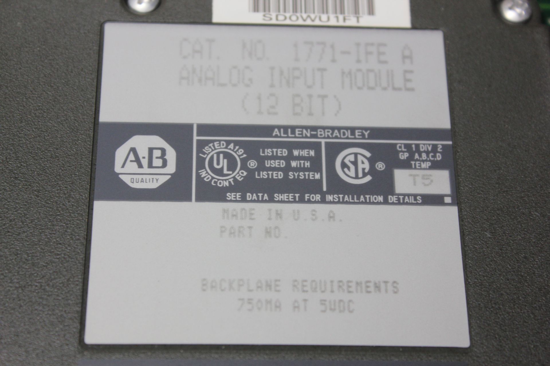 ALLEN BRADLEY 16 SLOT PLC RACK WITH MODULES - Image 5 of 14