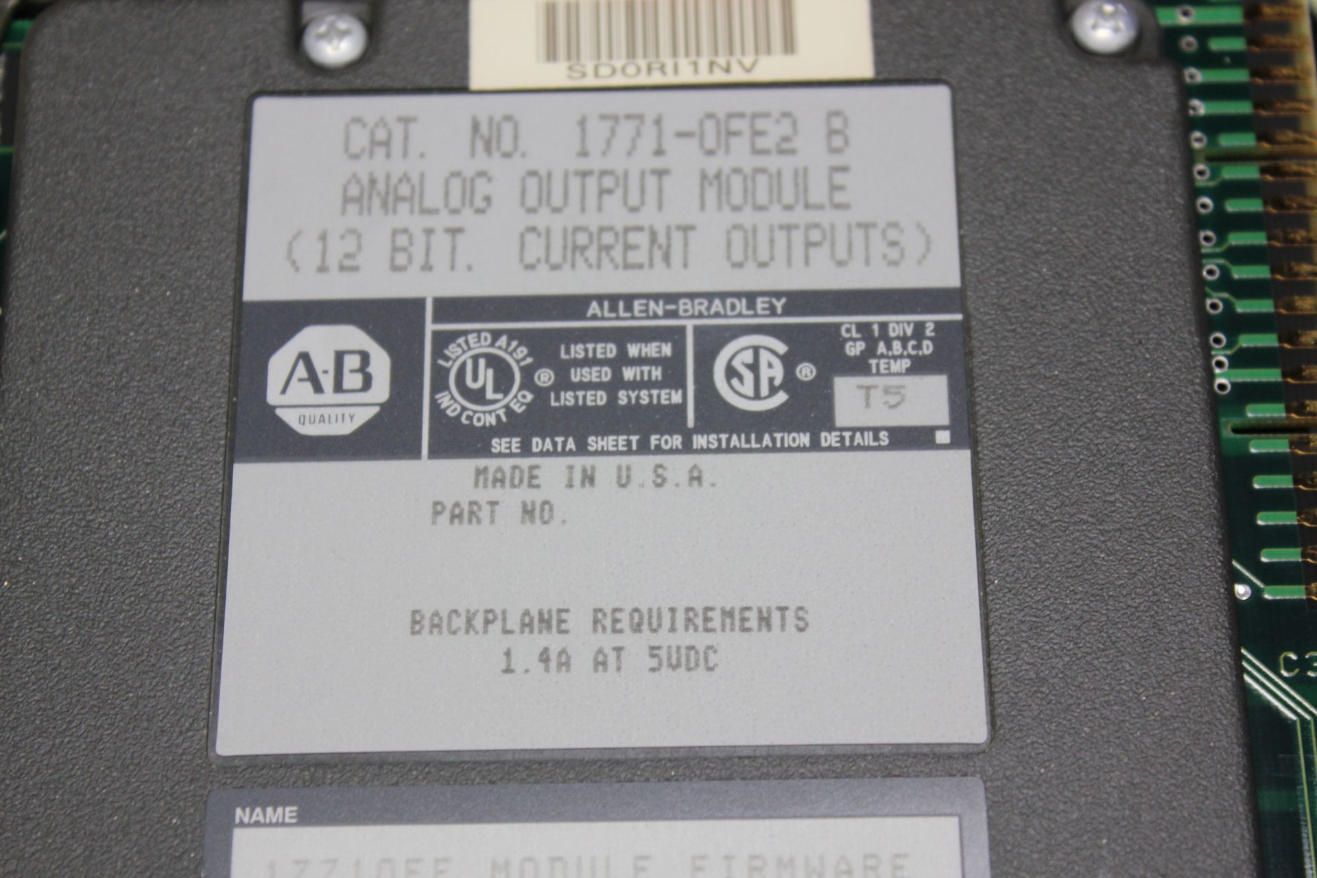 ALLEN BRADLEY 16 SLOT PLC RACK WITH MODULES - Image 9 of 18
