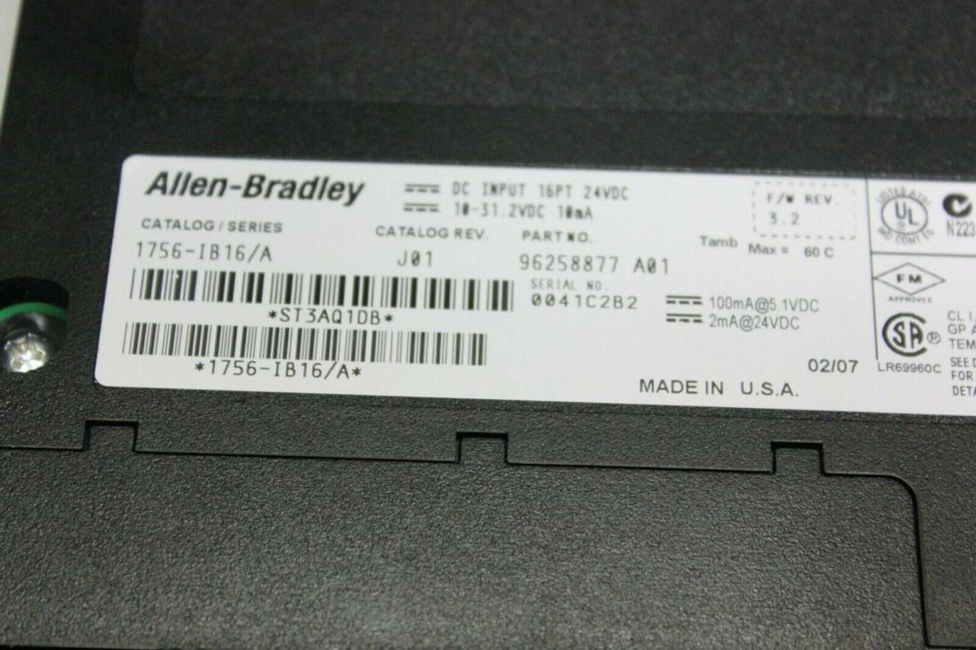 ALLEN BRADLEY CONTROLLOGIX PLC MODULE - Image 2 of 3