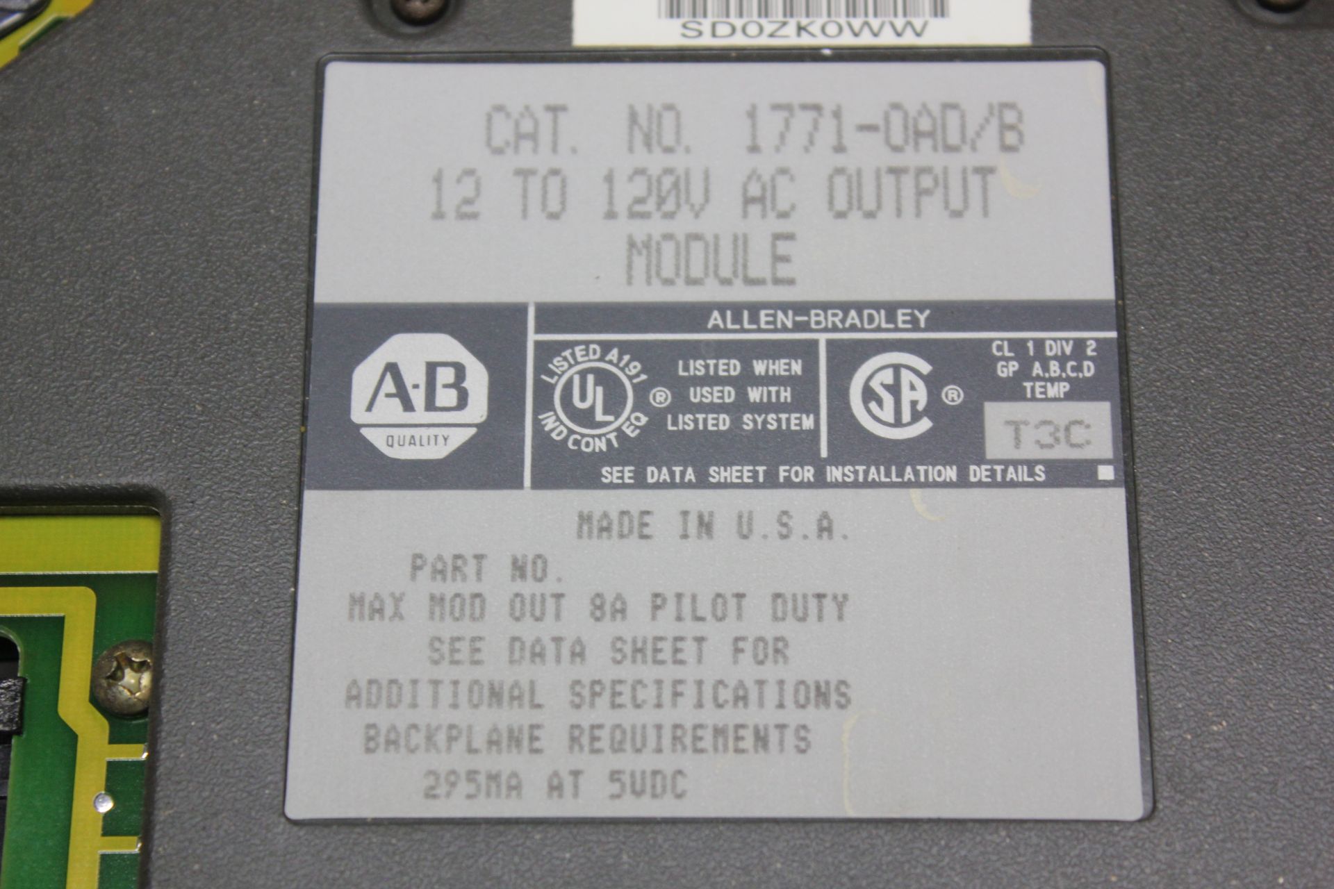 ALLEN BRADLEY 16 SLOT PLC RACK WITH MODULES - Image 6 of 18