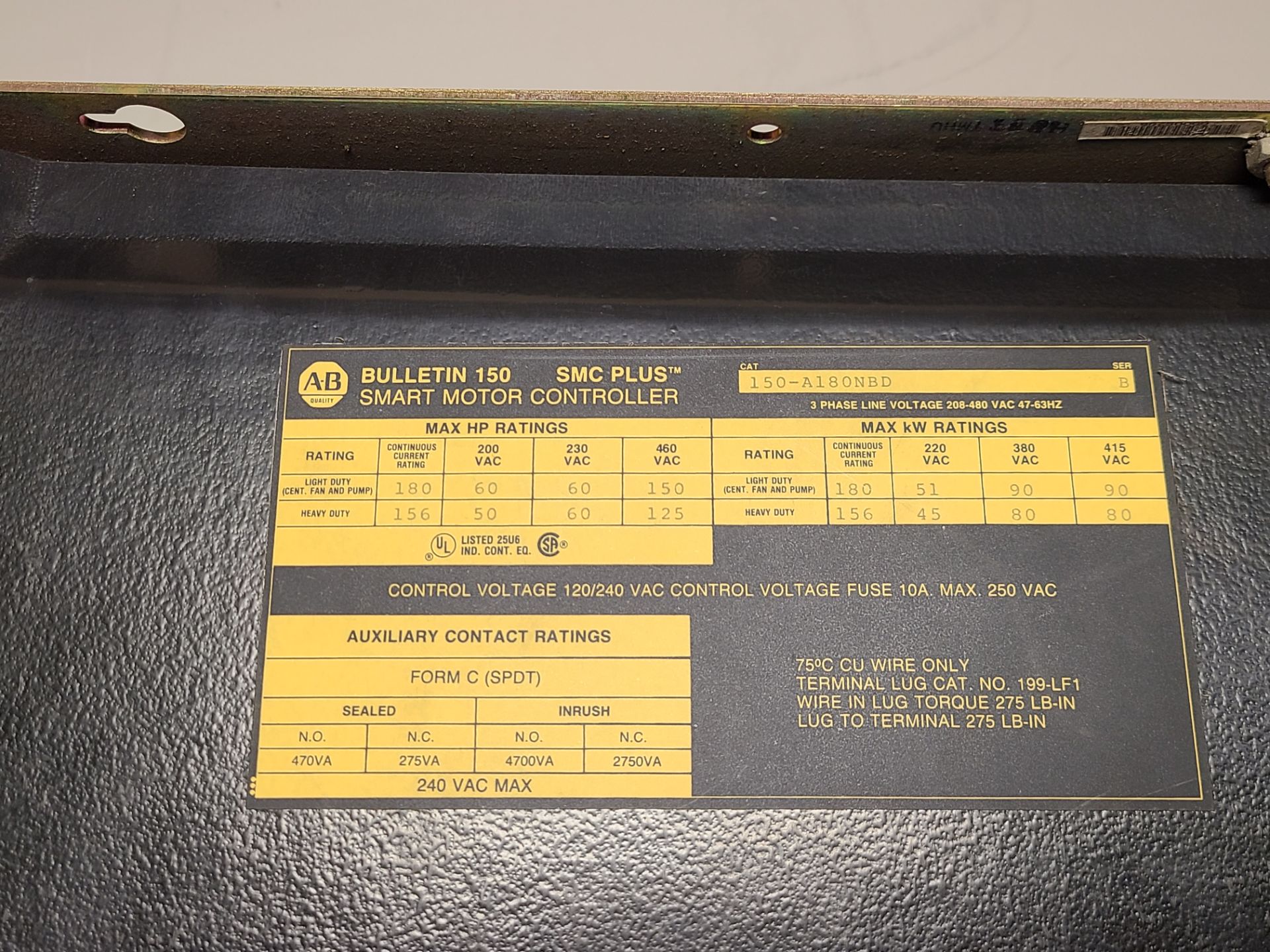 ALLEN BRADLEY SMART MOTOR CONTROLLER SMC PLUS - Image 7 of 7