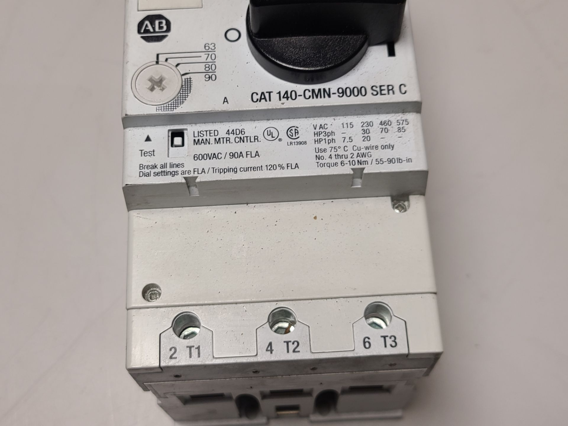 ALLEN BRADLEY MANUAL MOTOR CONTROLLER - Image 2 of 5