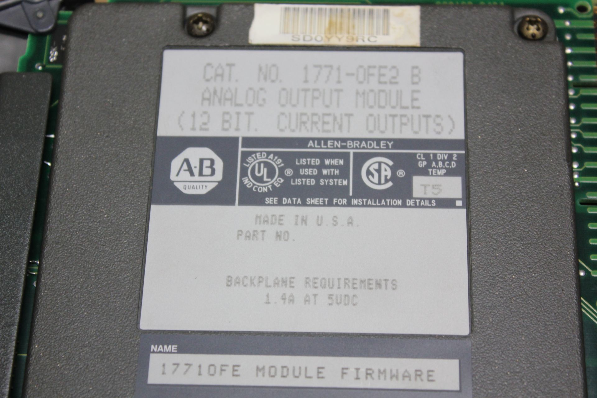 ALLEN BRADLEY 12 SLOT PLC RACK WITH MODULES - Image 11 of 14