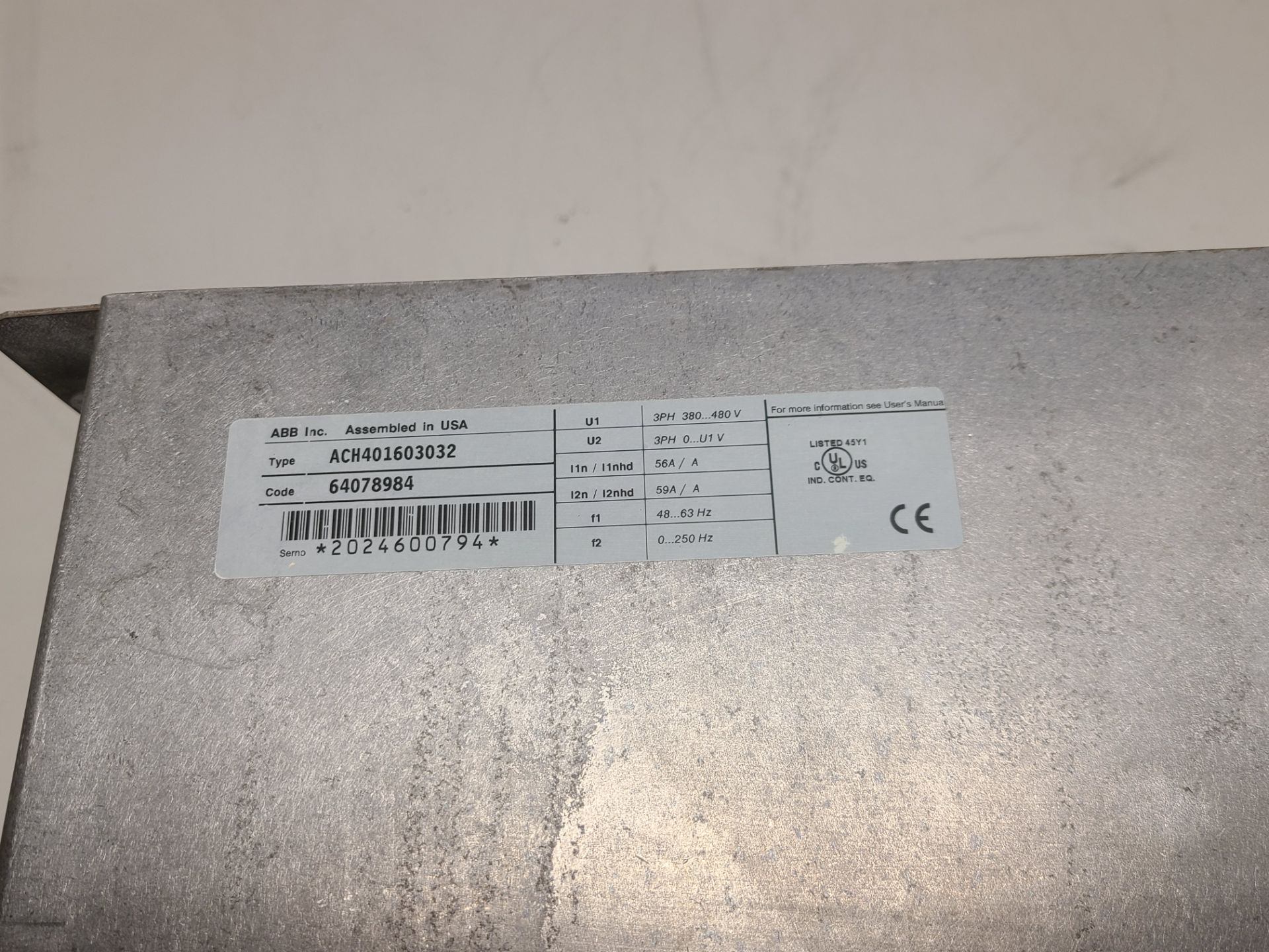 ABB 40HP AC DRIVE ACH401603032 - Image 8 of 8