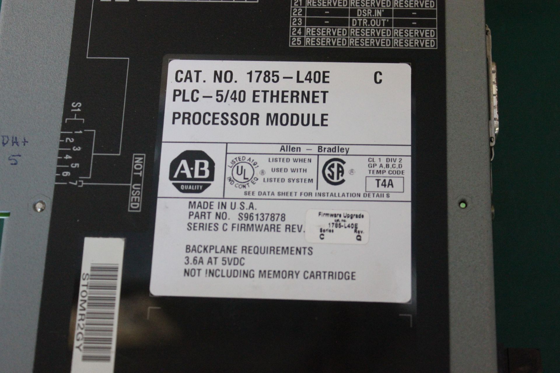 ALLEN BRADLEY ETHERNET PROCESSOR MODULE - Image 3 of 3