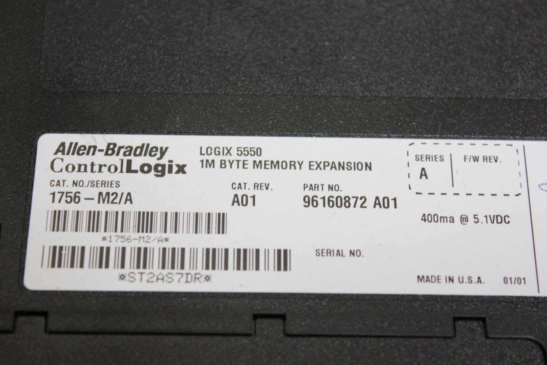 ALLEN BRADLEY LOGIX 5550 PLC PROCESSOR WITH MEMORY EXPANSION MODULE - Image 3 of 3
