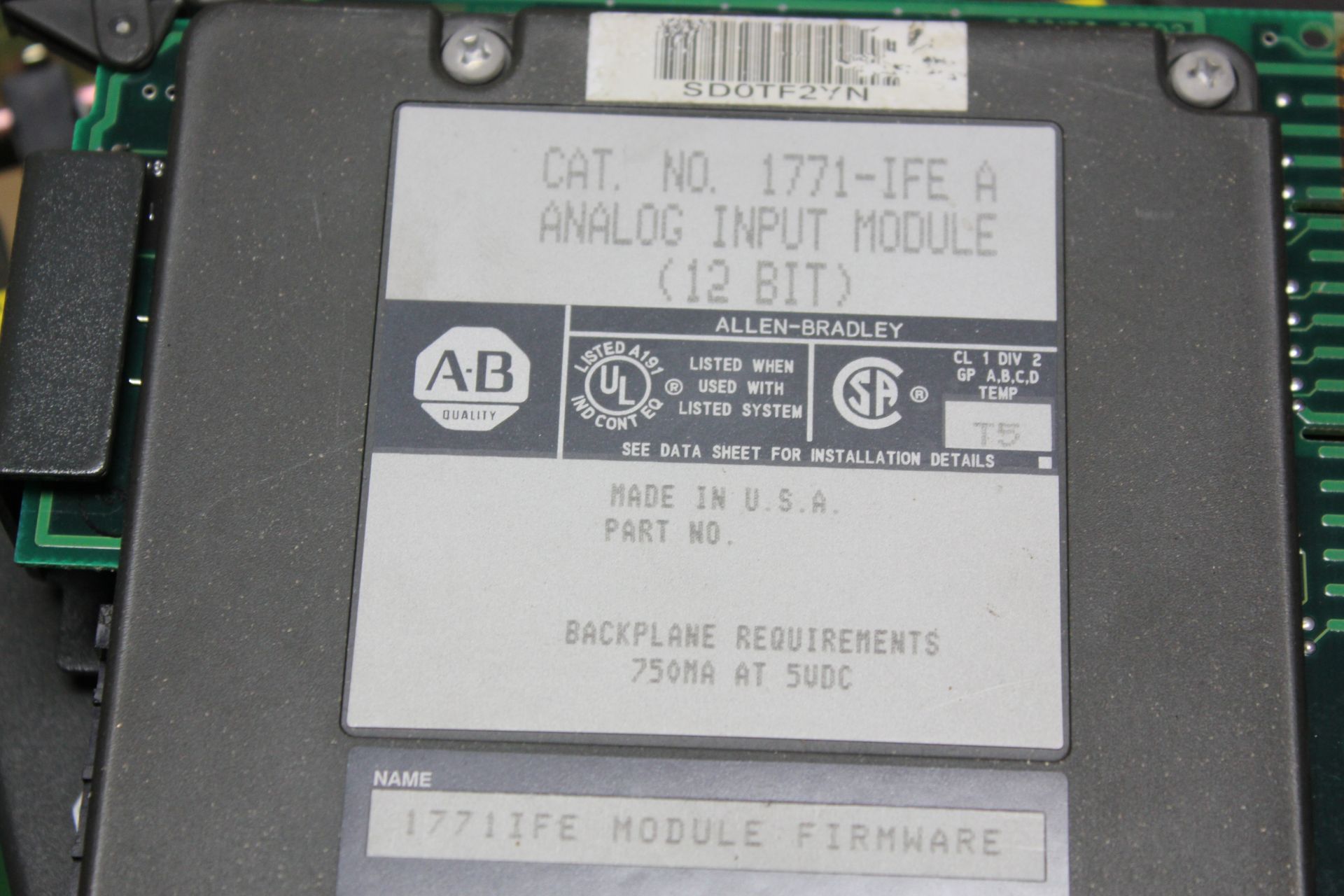 ALLEN BRADLEY 12 SLOT PLC RACK WITH MODULES - Image 7 of 14