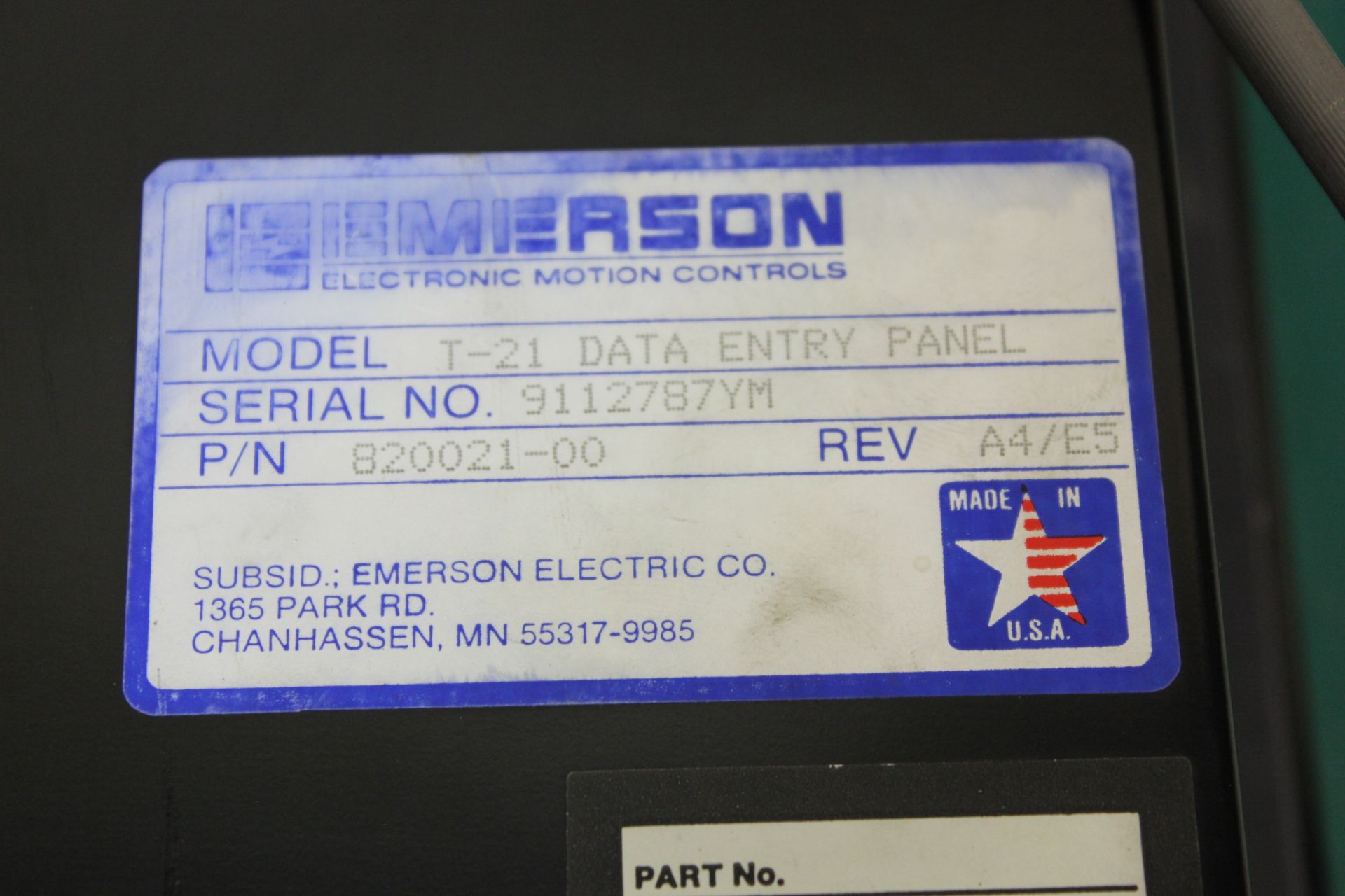 EMERSON T-21 DATA ENTRY TERMINAL - Image 3 of 3