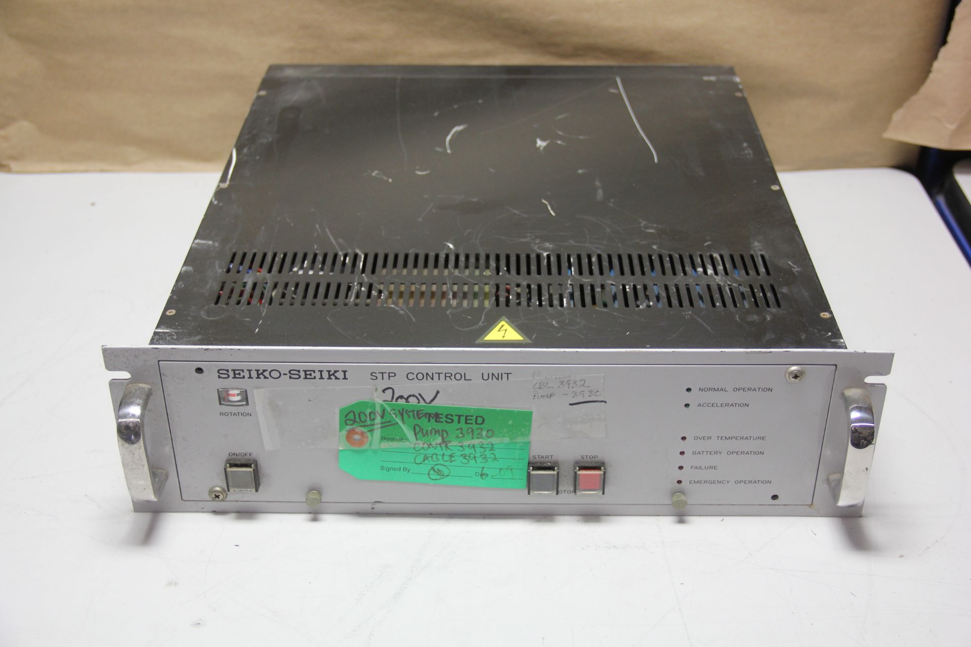 SEIKO SEIKI TURBO MOLECULAR VACUUM PUMP CONTROLLER