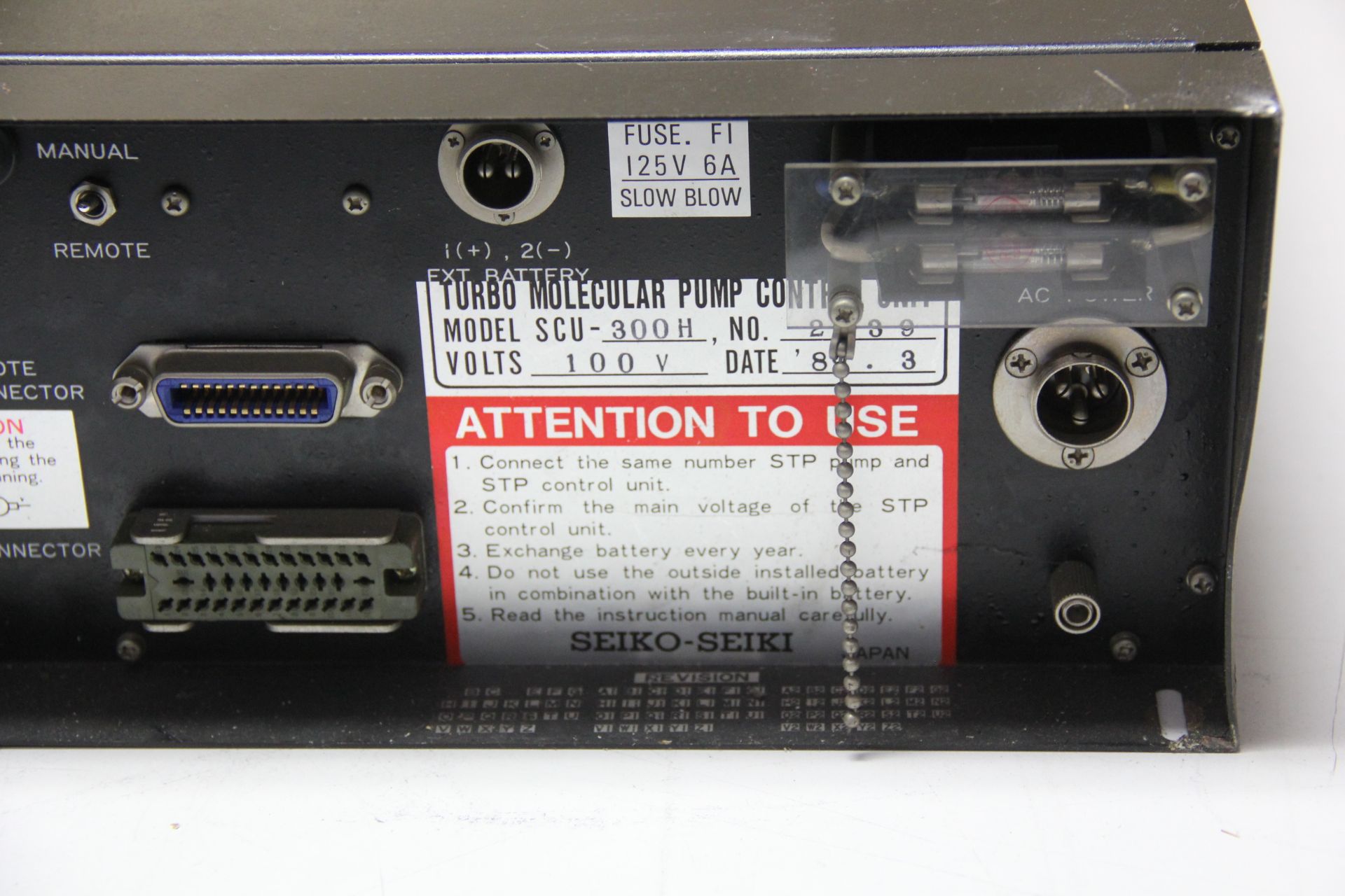 SEIKO SEIKI TURBO MOLECULAR VACUUM PUMP CONTROLLER - Image 4 of 5