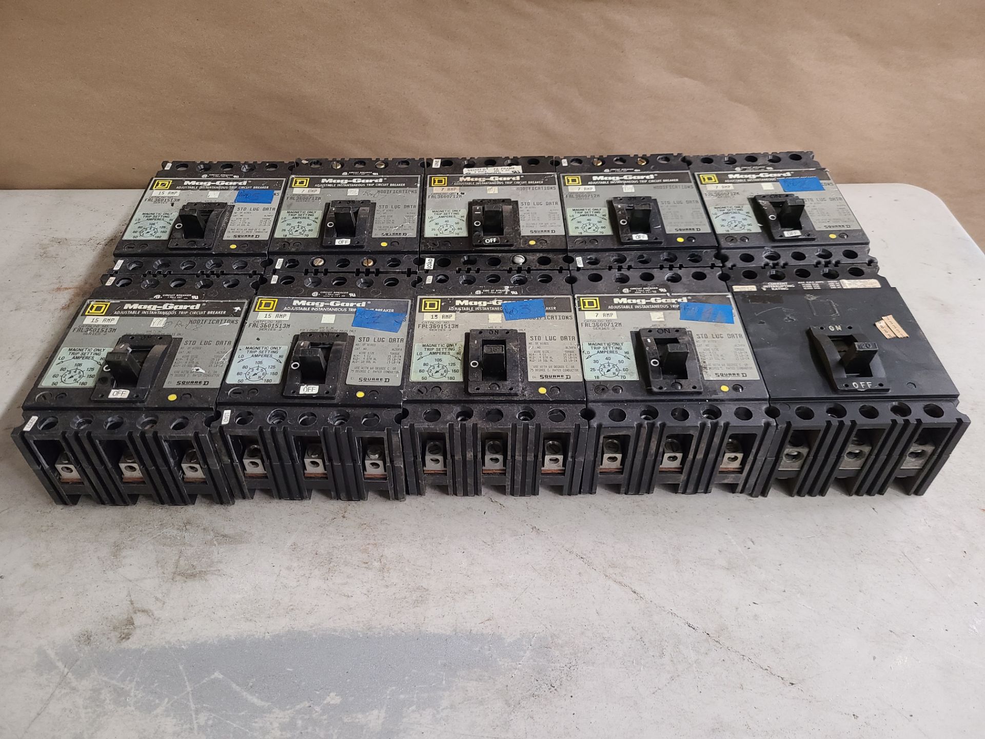 LOT OF SQUARE D MAG-GARD INDUSTRIAL MOLDED CASE CIRCUIT BREAKERS - Image 8 of 11