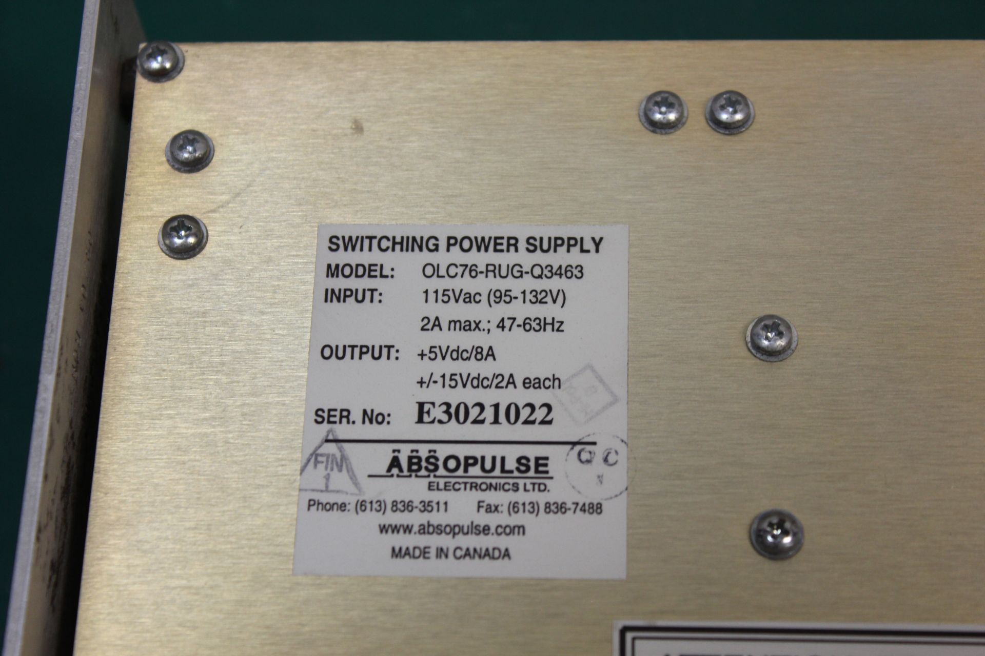 ABSOPULSE 5VDC SWITCHING POWER SUPPLY - Image 4 of 4