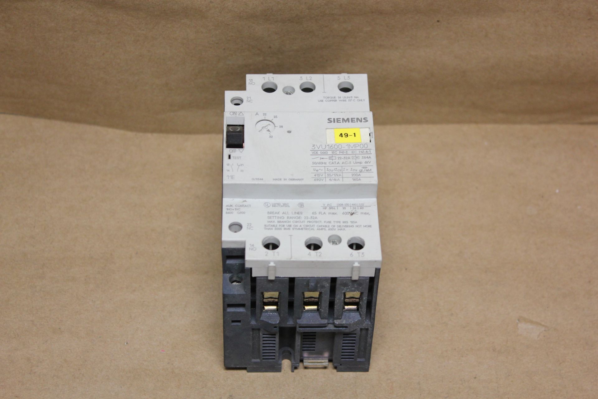 SIEMENS MOTOR STARTER PROTECTOR