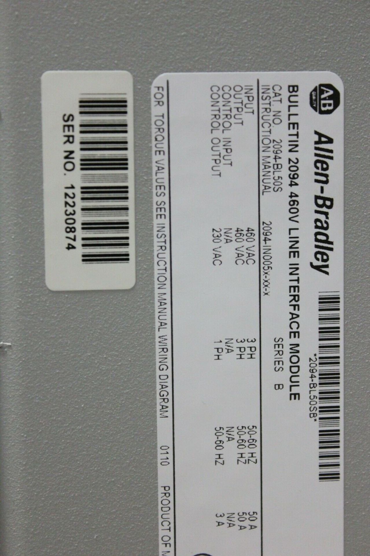 UNUSED ALLEN BRADLEY KINETIX 6000 460V LINE INTERFACE MODULE - Image 3 of 4