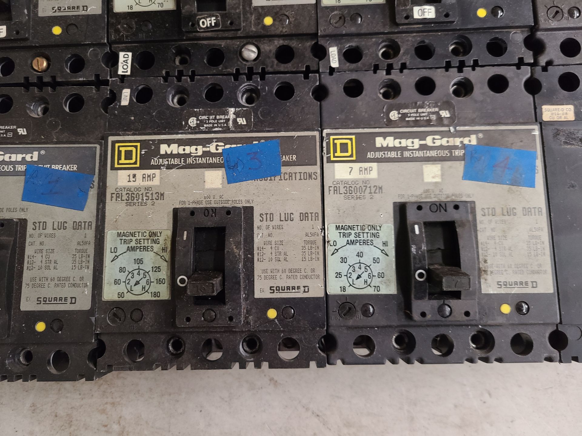 LOT OF SQUARE D MAG-GARD INDUSTRIAL MOLDED CASE CIRCUIT BREAKERS - Image 6 of 11