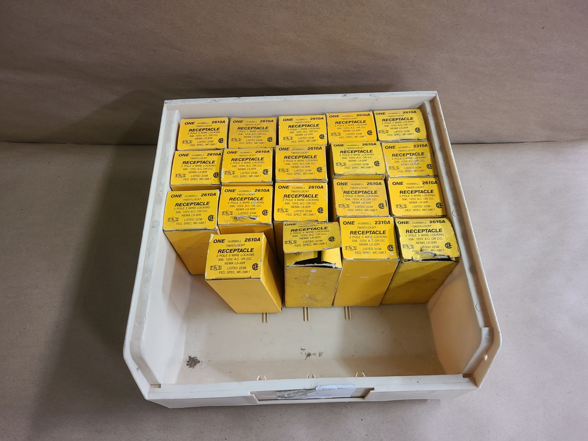 LOT OF NEW HUBBELL TWIST-LOCK RECEPTACLES