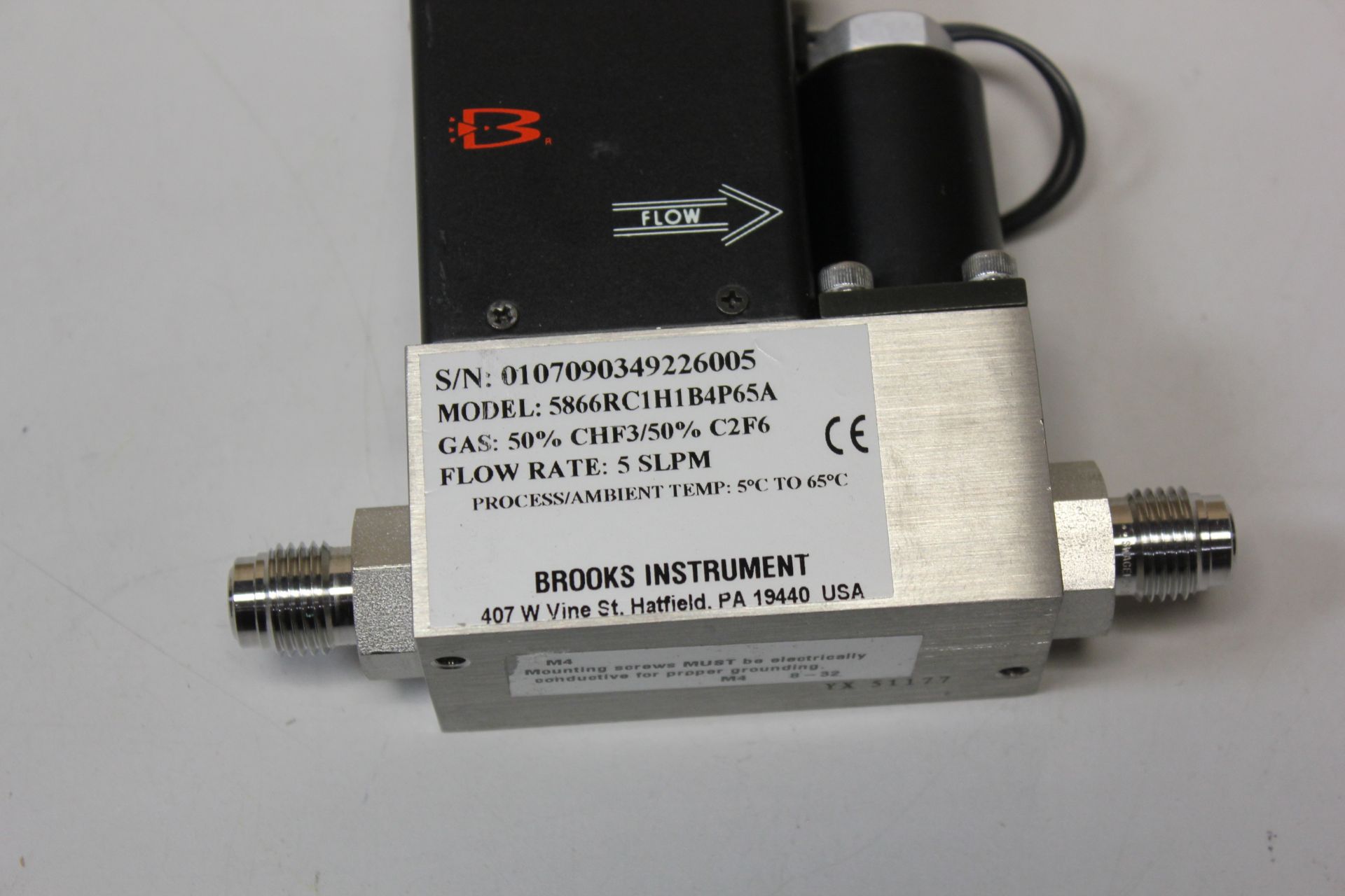 BROOKS 5866 RT PRESSURE CONTROLLER FLOW METER - Image 3 of 5