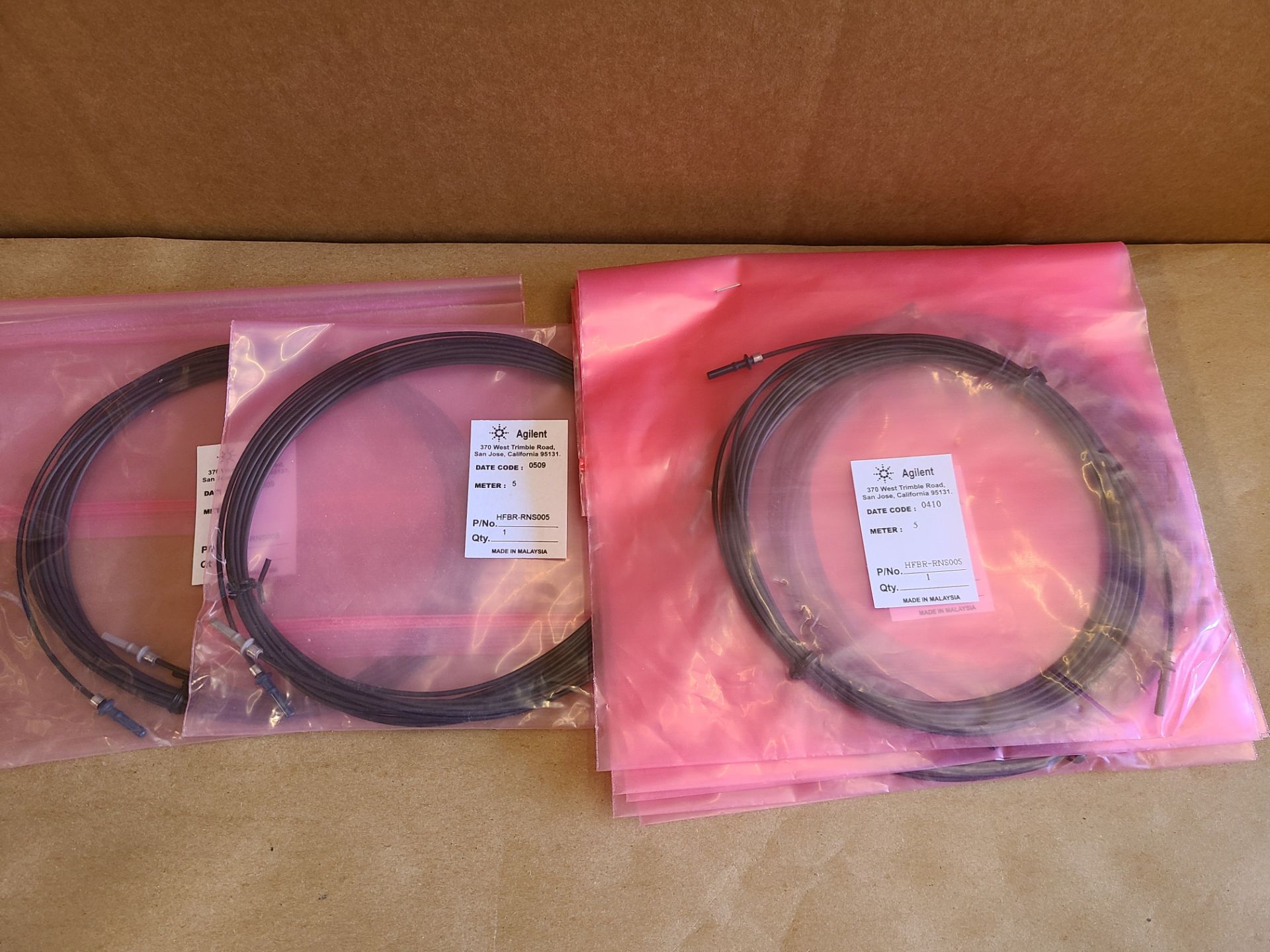 LOT OF NEW AGILENT FIBER OPTIC CABLES