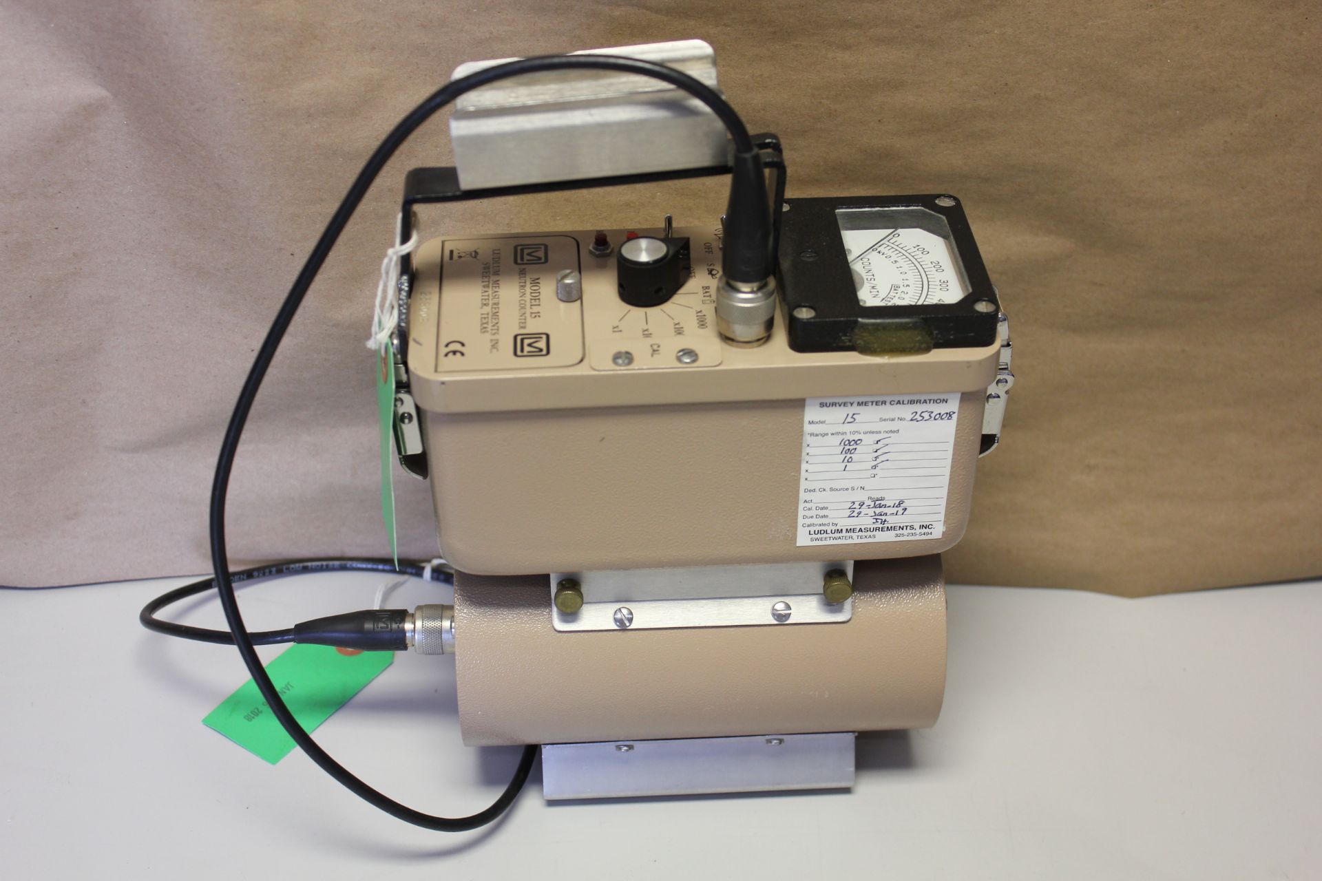 LUDLUM MODEL 15 NEUTRON COUNTER DETECTOR