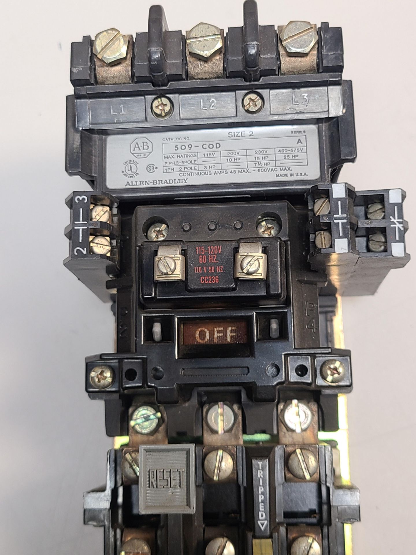 ALLEN BRADLEY STARTER WITH OVEROAD RELAY - Image 6 of 7