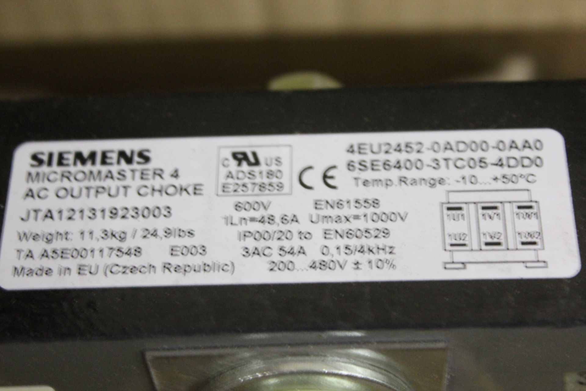 NEW SIEMENS MICROMASTER 4 AC OUTPUT CHOKE - Image 4 of 4