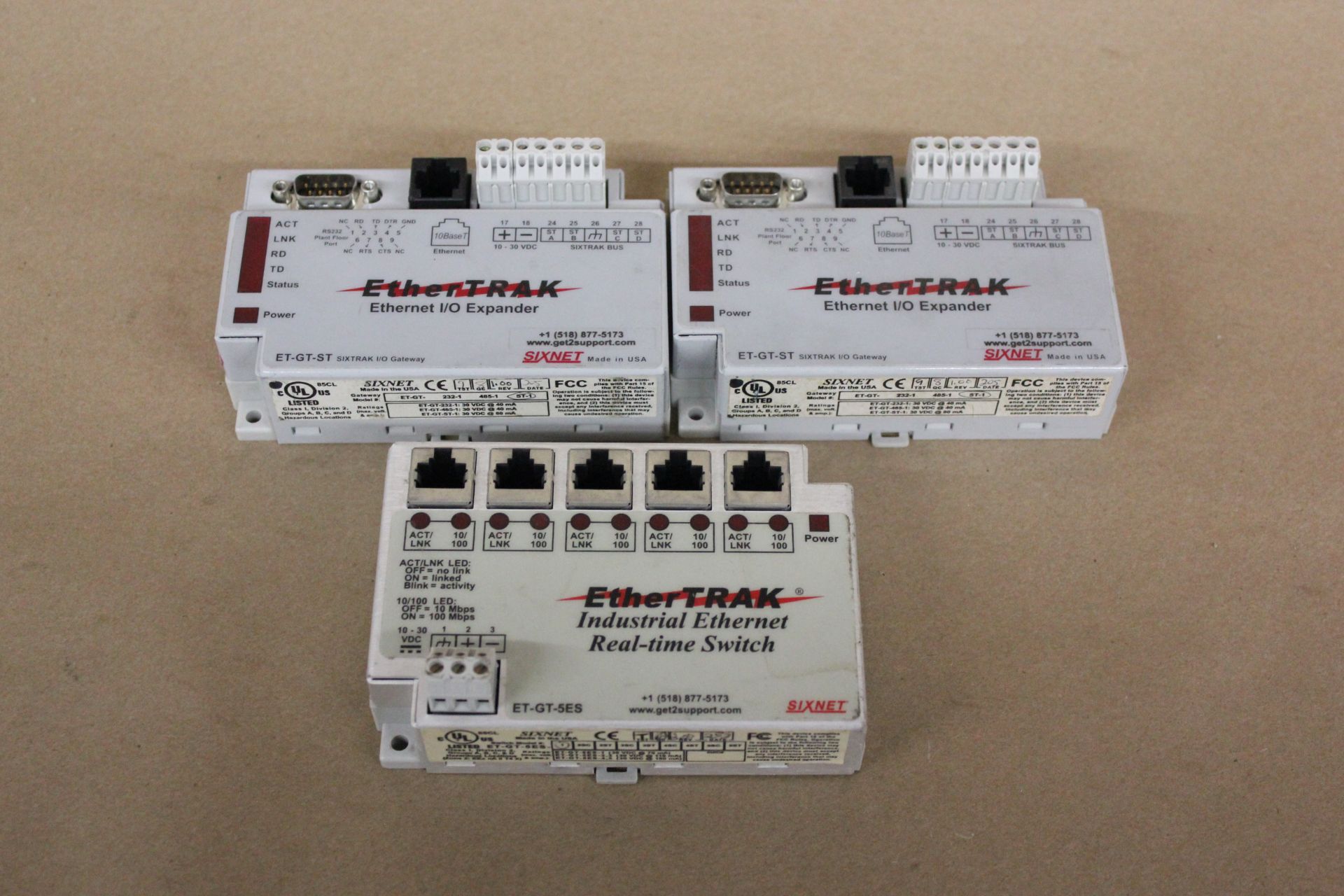 LOT OF SIXNET ETHERTRAK ETHERNET PLC MODULES