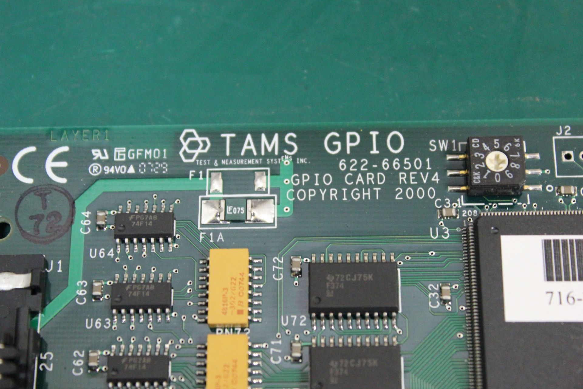 TAMS GPIO PCI INTERFACE CARD - Image 2 of 3