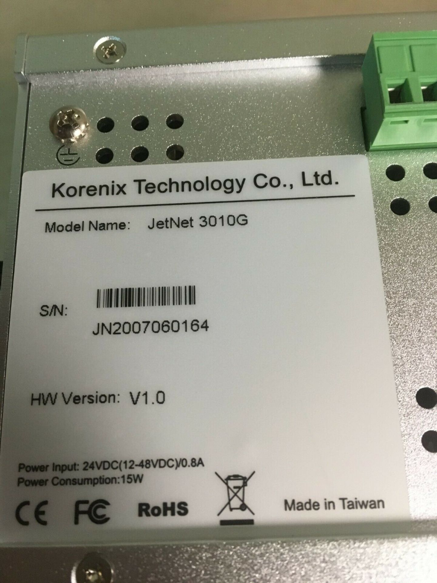 KORENIX TECHNOLOGY 10 PORT INDUSTRIAL ETHERNET SWITCH - Image 2 of 2