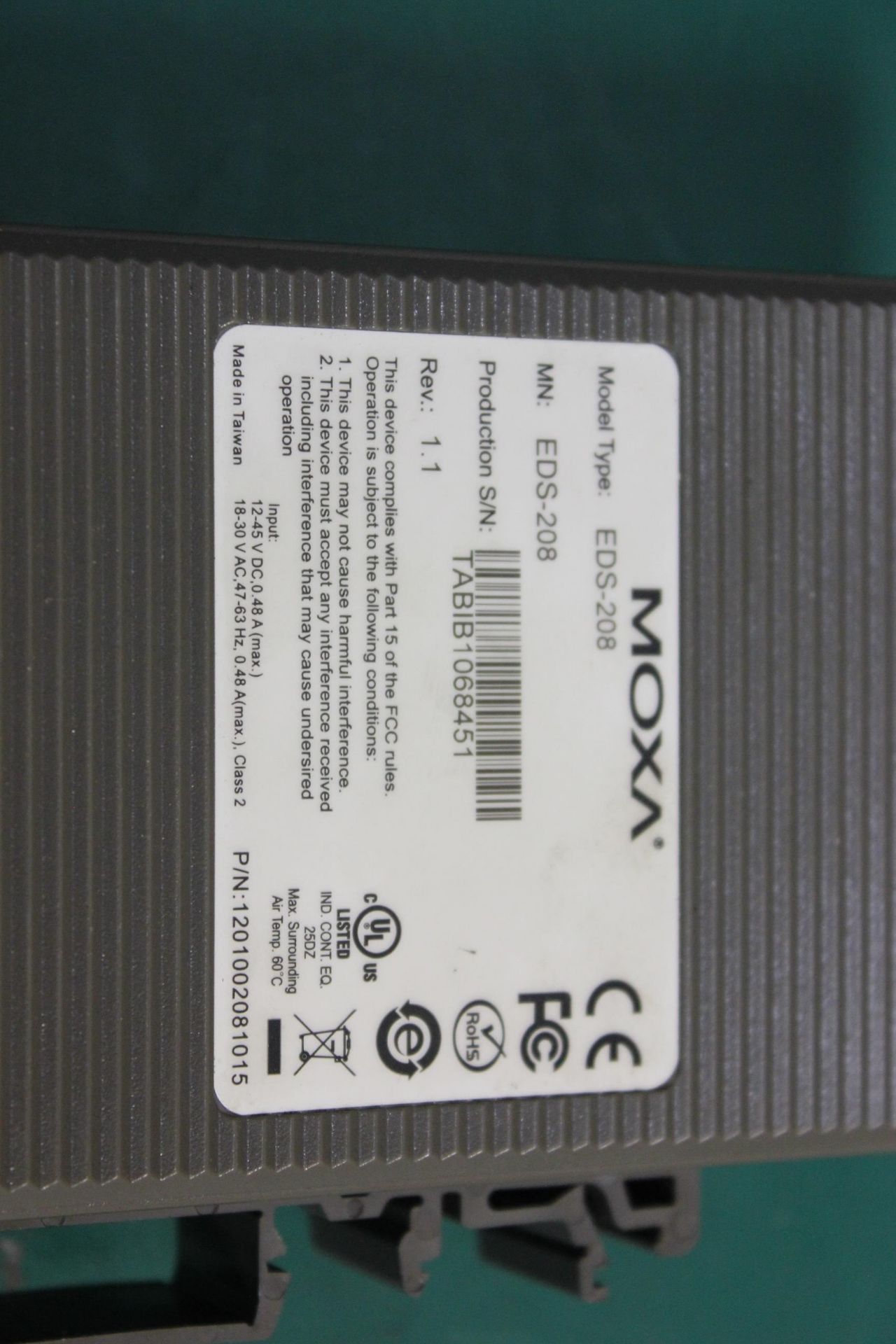 MOXA 8 PORT ETHERNET SWITCH - Image 2 of 3