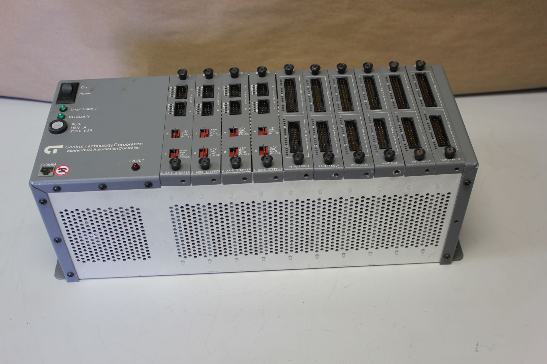 CONTROL TECHNOLOGY PLC RACK WITH 10 MODULES