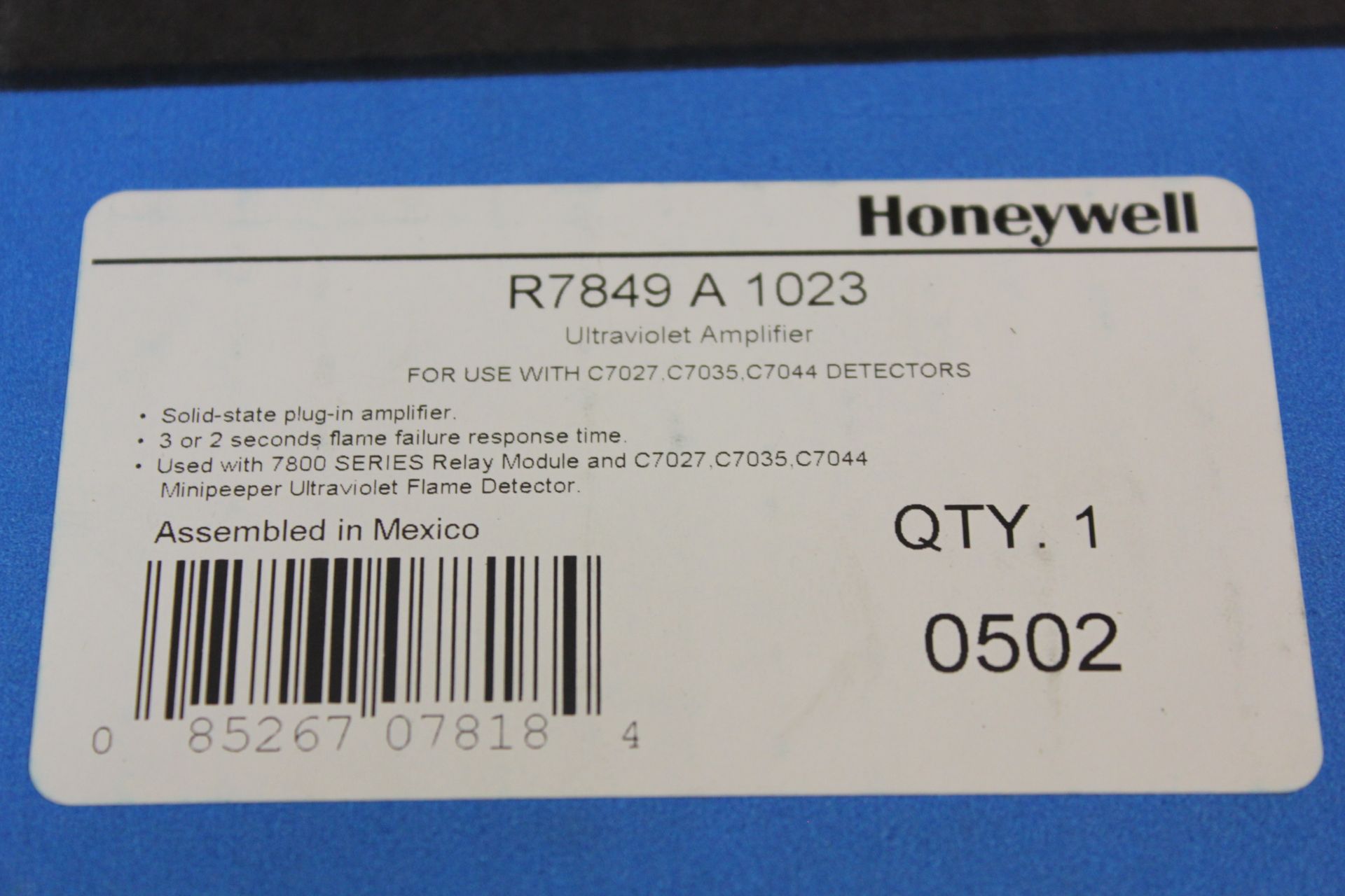 LOT OF 2 HONEYWELL ULTRAVIOLET FLAME AMPLIFIERS - Image 2 of 5