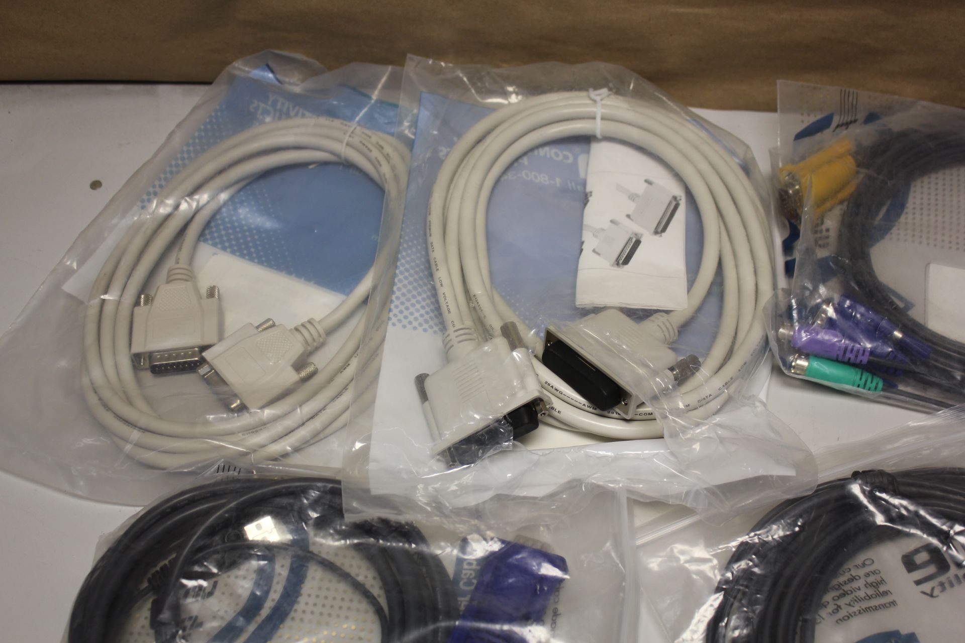 LOT OF NEW CABLES USB, KVM, PS2 - Image 9 of 11