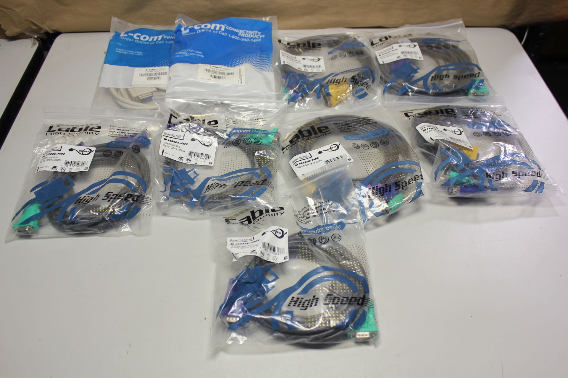 LOT OF NEW CABLES USB, KVM, PS2