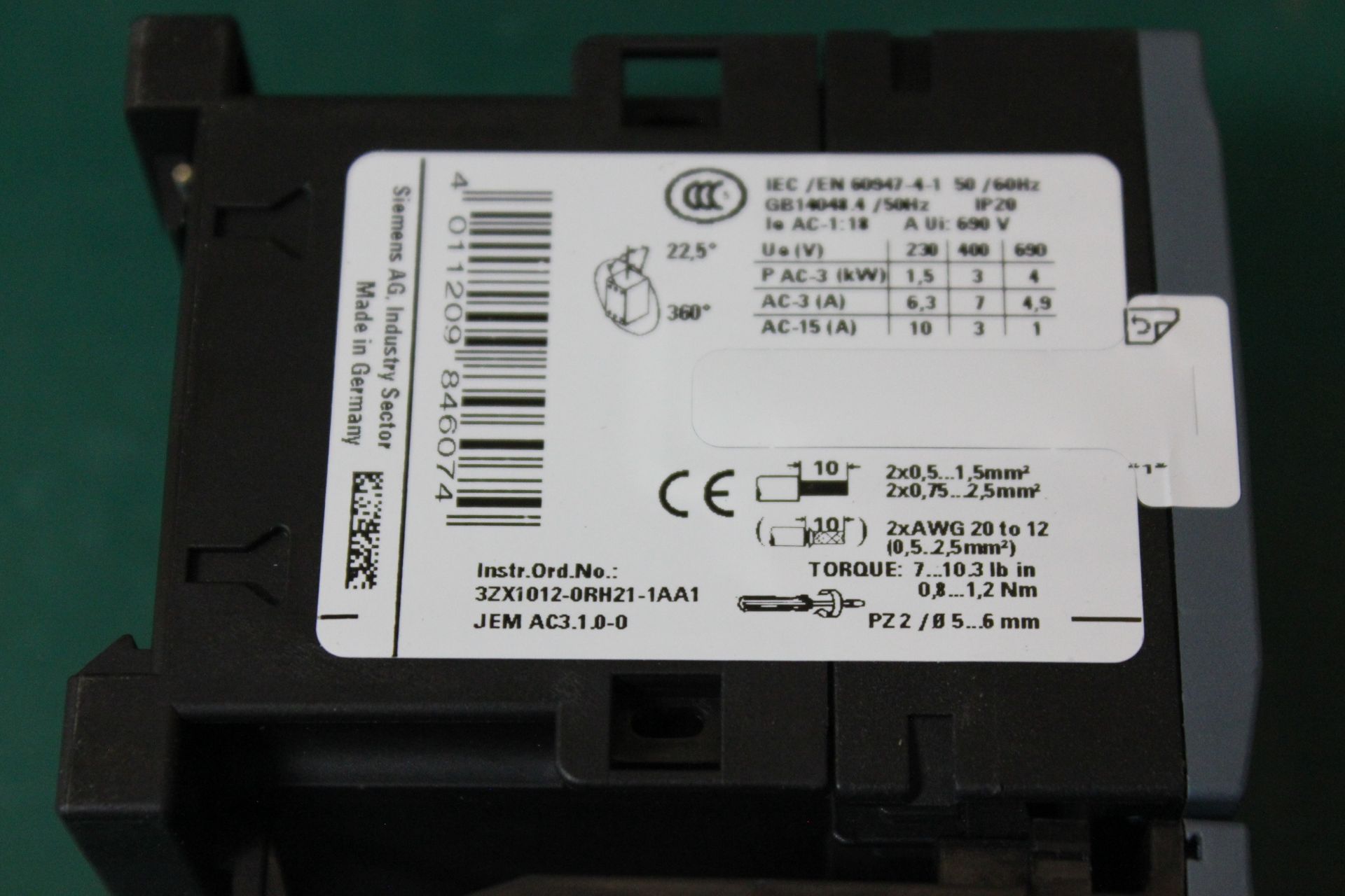 SIEMENS SIRIUS CONTACTOR & OVERLOAD RELAY - Image 4 of 7