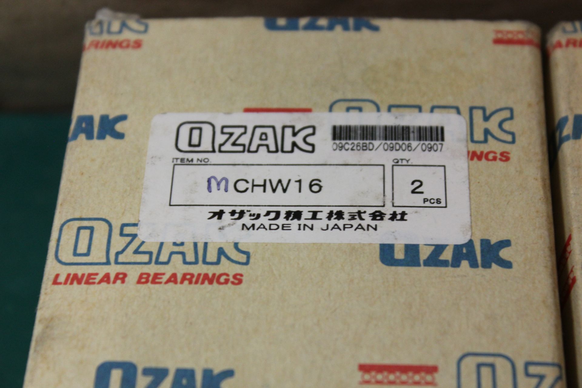 LOT OF OZAK LINEAR BEARINGSMCHW16 AND 6203ZZC3LOC:AS1-1-B2-19" - Image 3 of 4