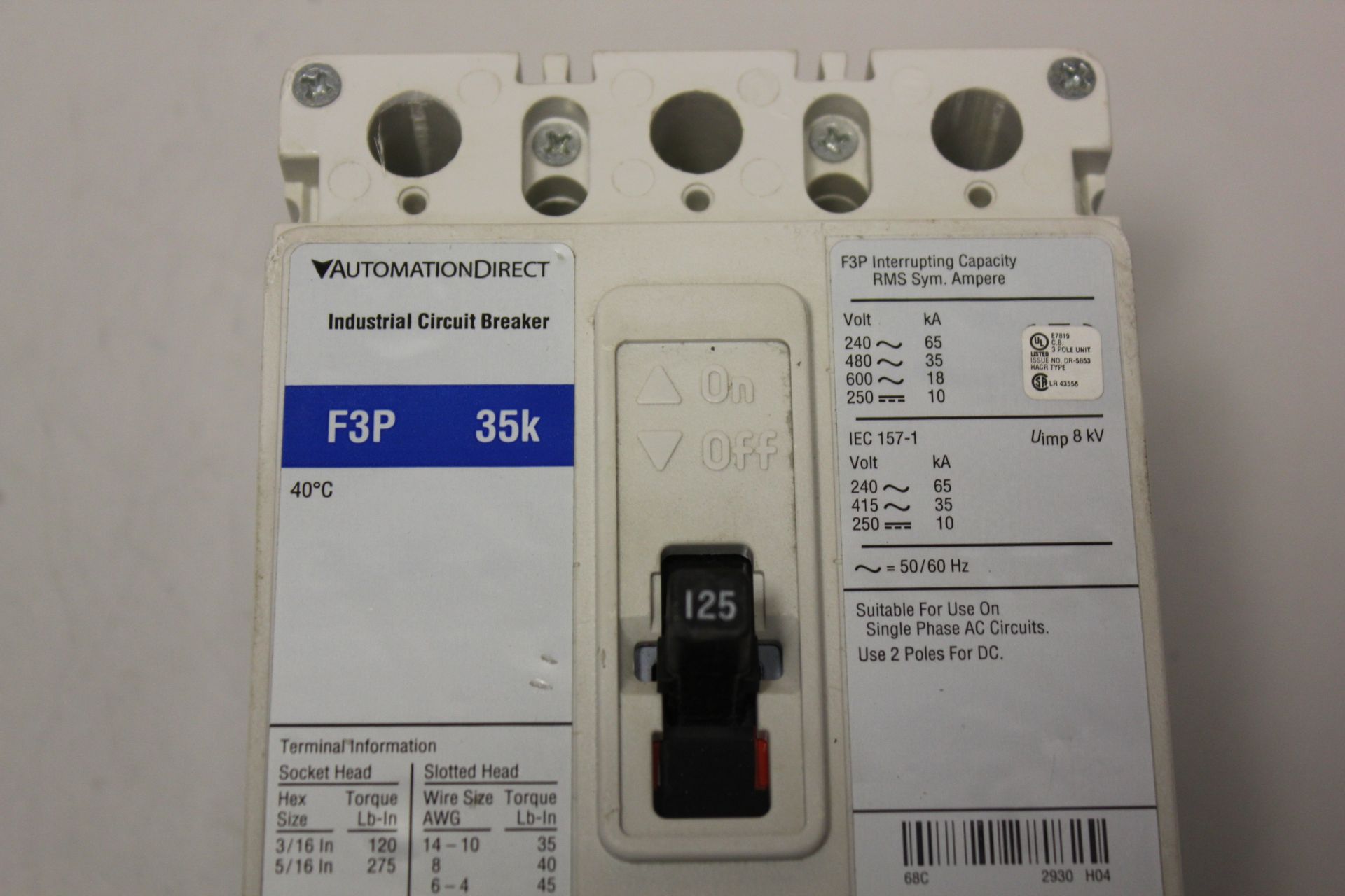 AUTOMATION DIRECT CIRCUIT BREAKER - Image 2 of 5