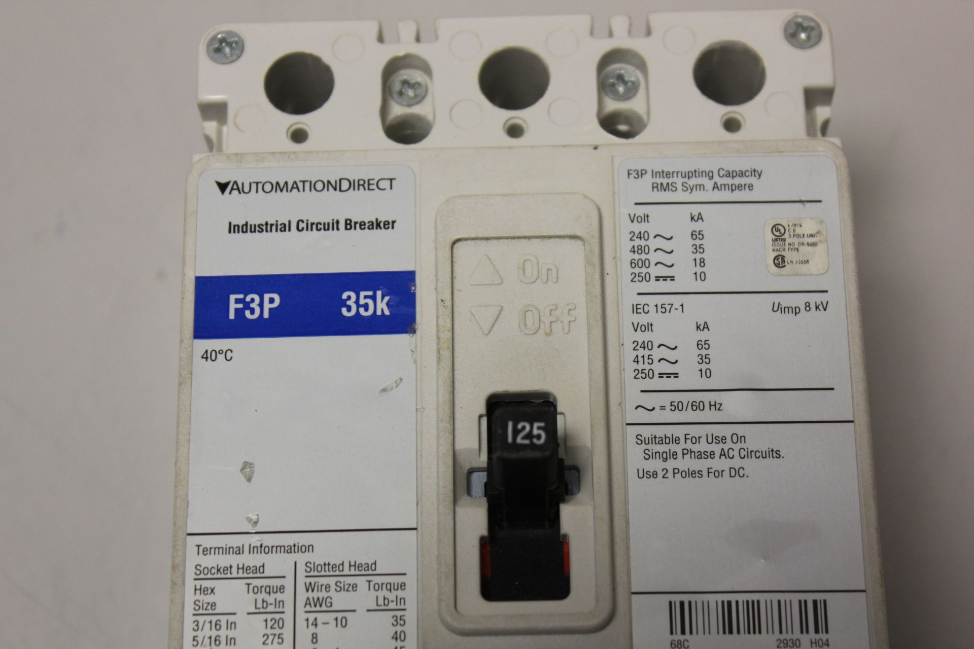 AUTOMATION DIRECT CIRCUIT BREAKER - Image 3 of 6