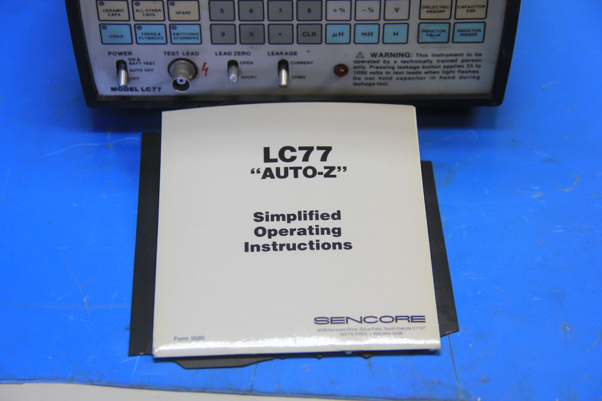 SENCORE AUTO-Z CAPACITOR INDUCTOR ANALYZER - Image 14 of 15