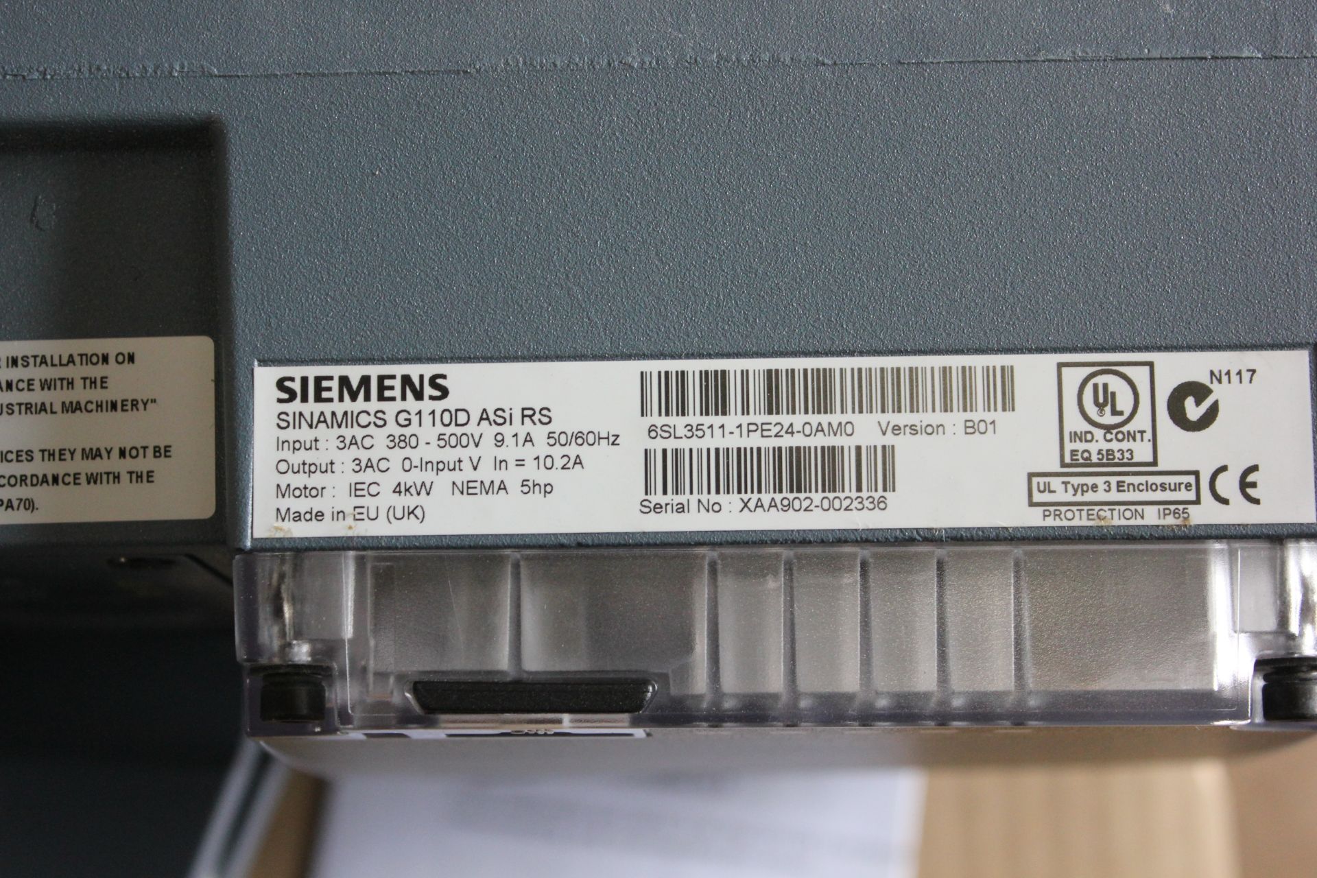 NEW SIEMENS SINAMICS V/hz DISTRIBUTED DRIVE - Image 8 of 8