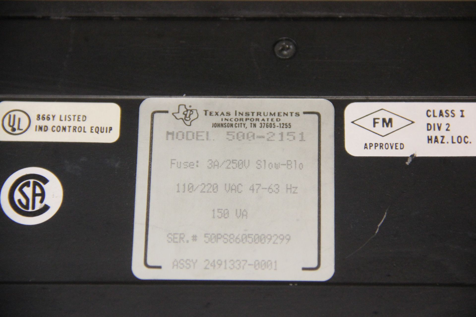 TEXAS INSTRUMENTS PLC POWER SUPPLY - Image 3 of 3