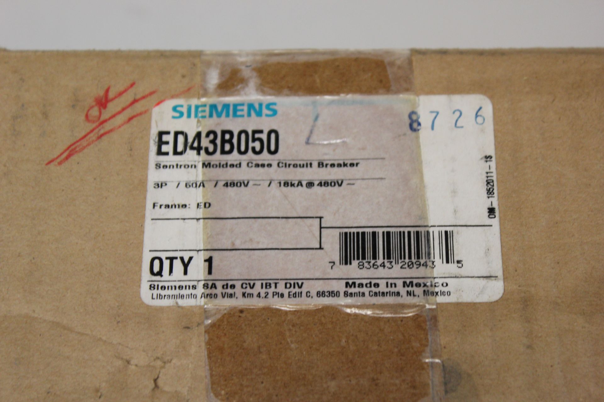 NEW SIEMENS 50 AMP CIRCUIT BREAKER - Image 2 of 5