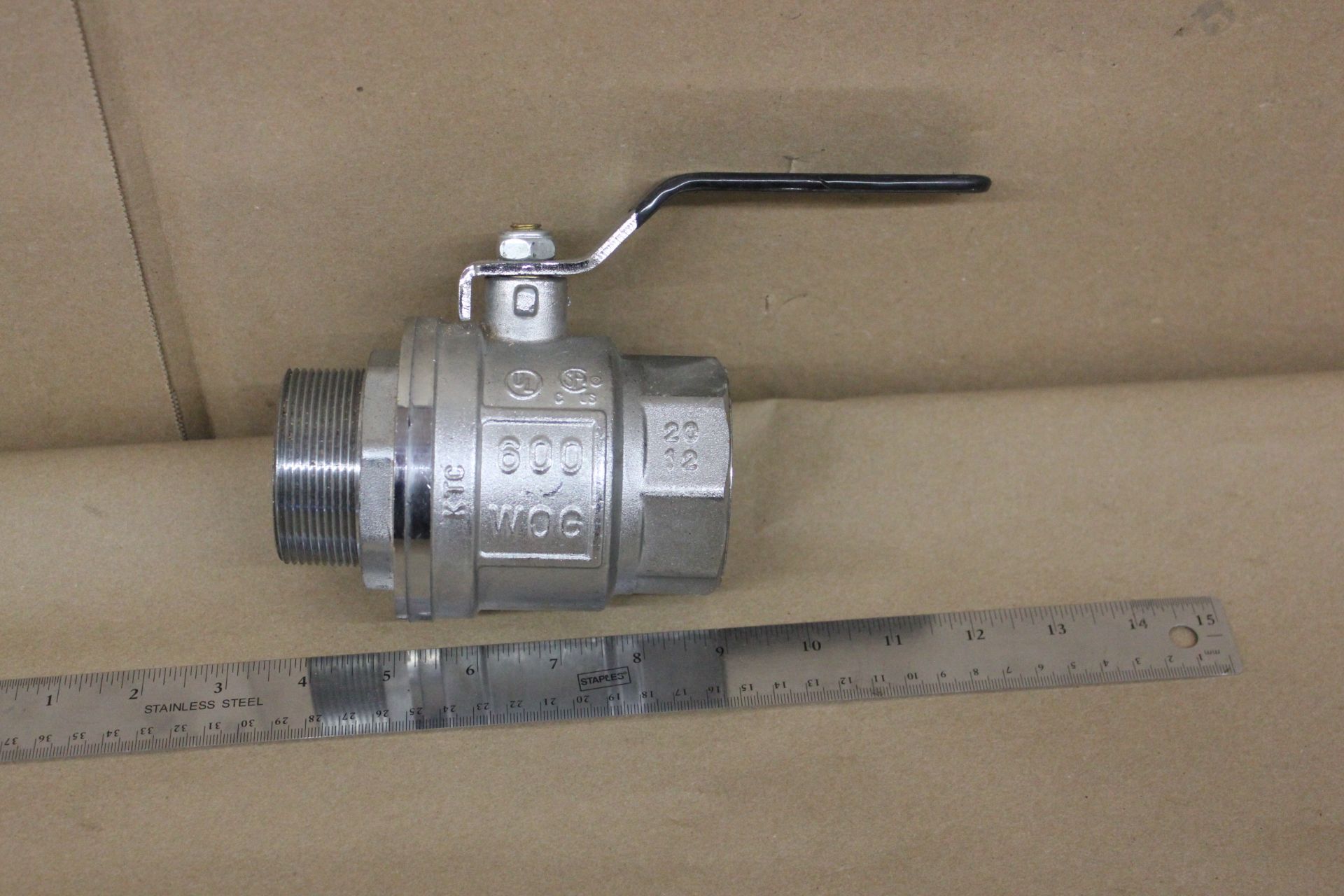 NEW CHROME PLATED 2" BRASS BALL VALVE - Image 3 of 7