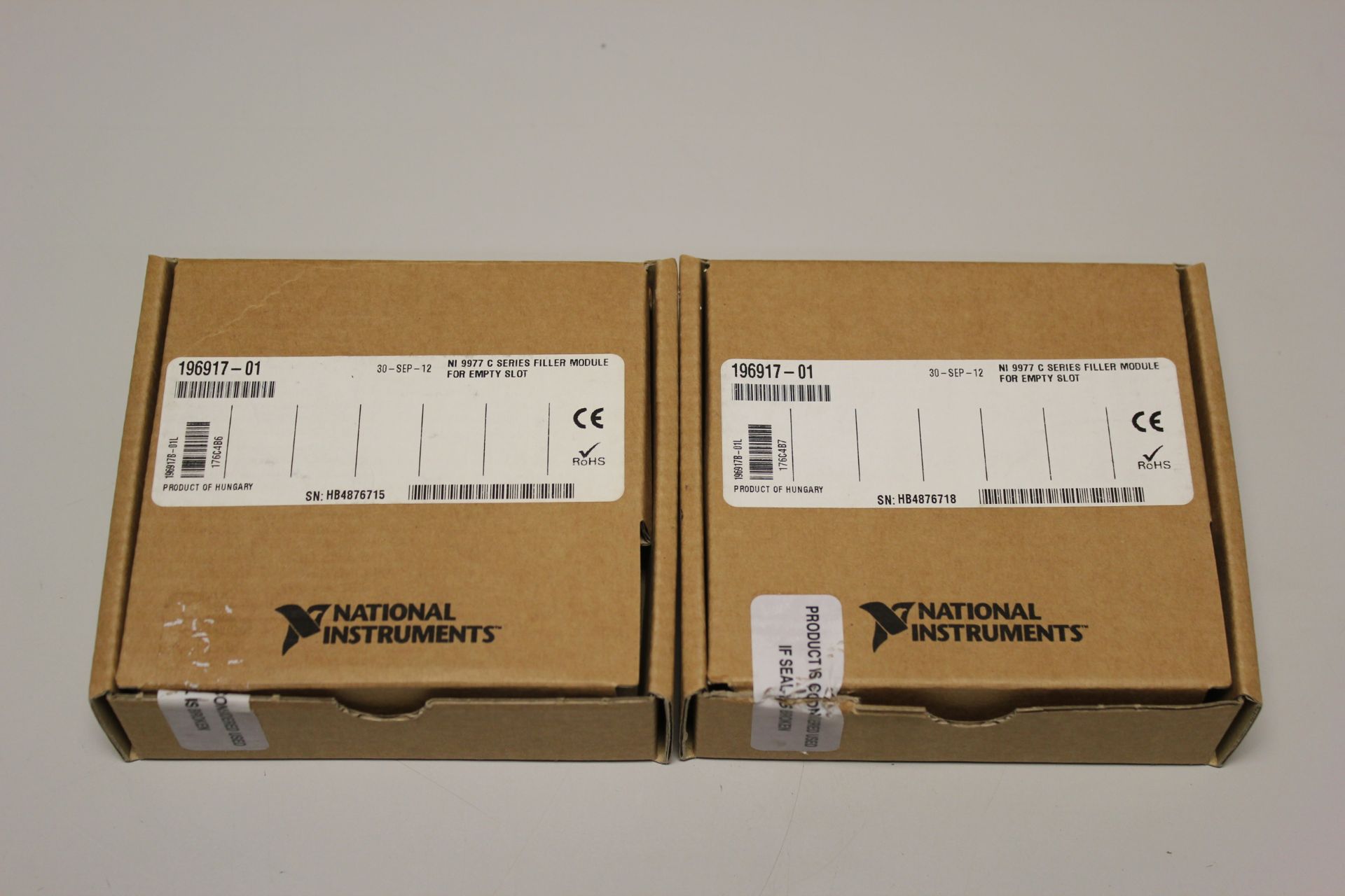 LOT OF 2 NATIONAL INSTRUMENTS 9977 C SERIES FILLER MODULE FOR EMPTY SLOT