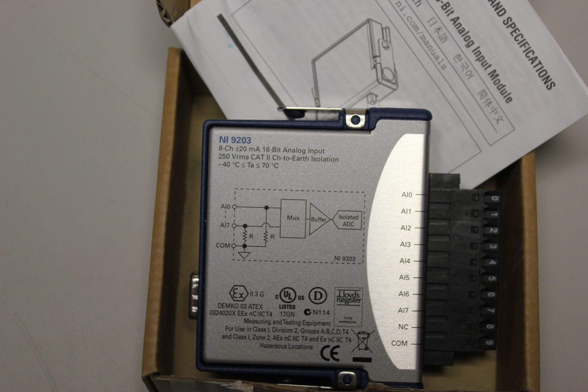 NATIONAL INSTRUMENTS 9203 8-CHANNEL ANALOG INPUT MODULE NEW - Image 5 of 6