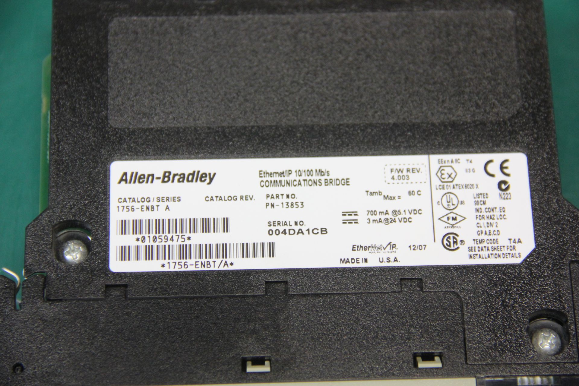 ALLEN BRADLEY ETHERNET COMMUNICATIONS BRIDGE PLC MODULE - Image 2 of 2